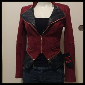Brand New Faux Suede Moto Jacket